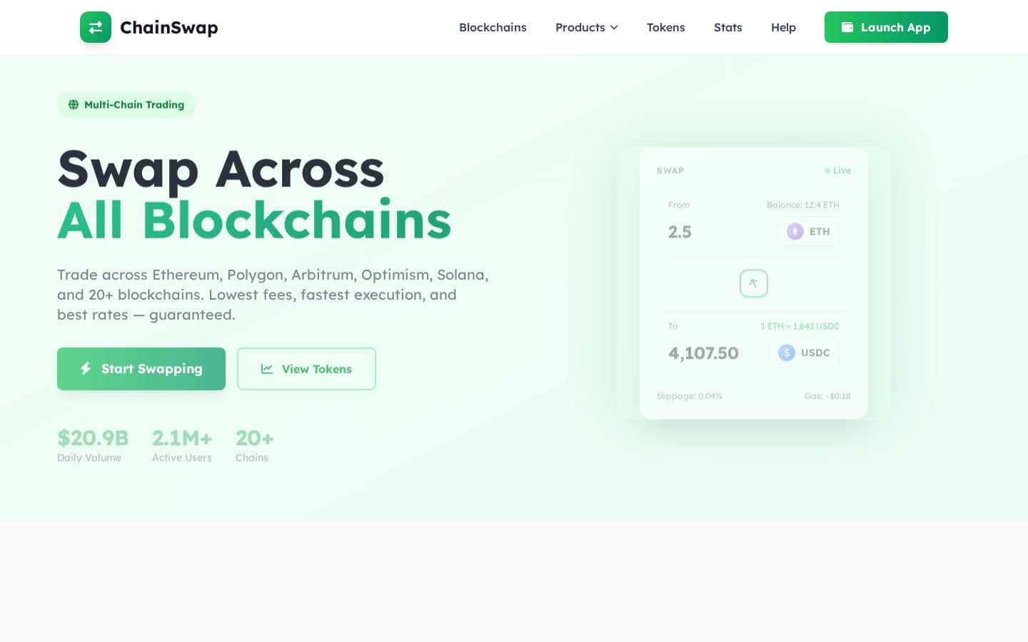 ChainSwap - Swap Across Any Blockchain