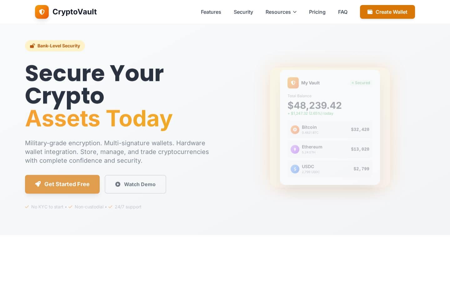 CryptoVault - Secure Cryptocurrency Management Platform