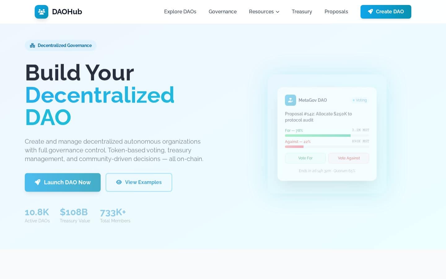 DAOHub - Build & Govern Your DAO