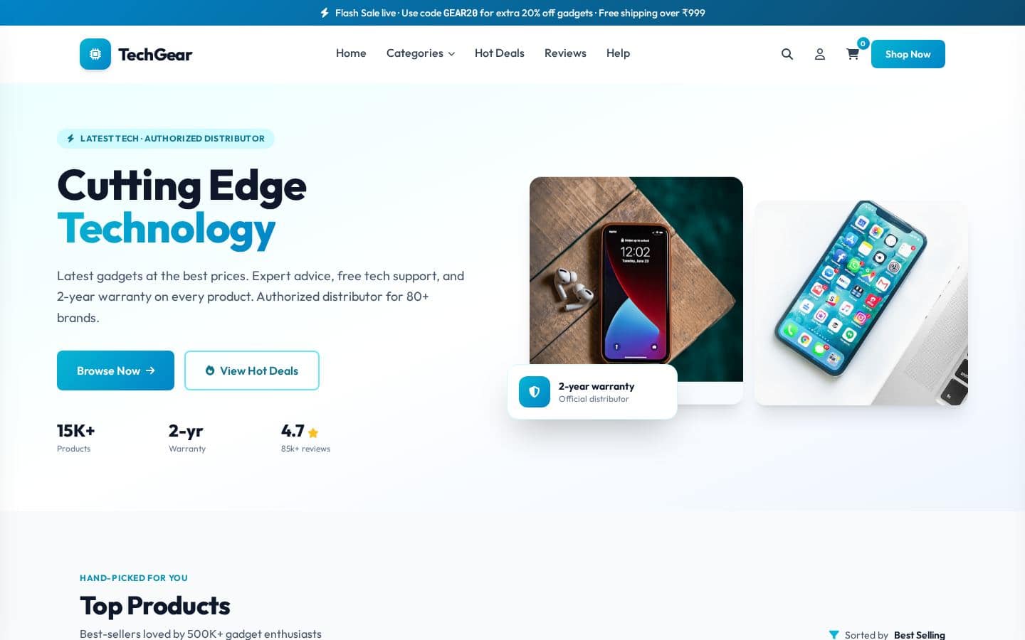 TechGear - Tech Gadgets Store