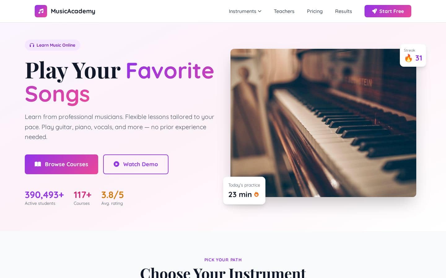 MusicAcademy - Learn Music Online