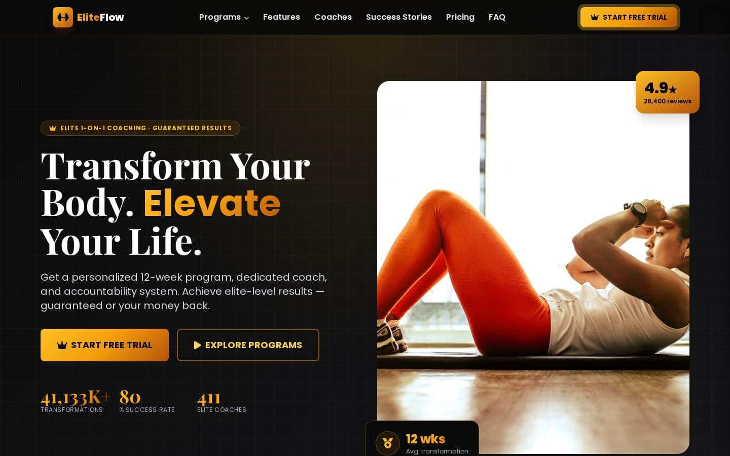 EliteFlow - Personal Training & Fitness Coaching