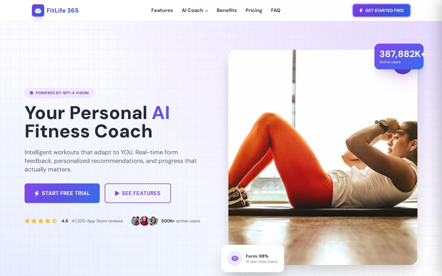 FitLife 365 - Your Personal AI Fitness Coach