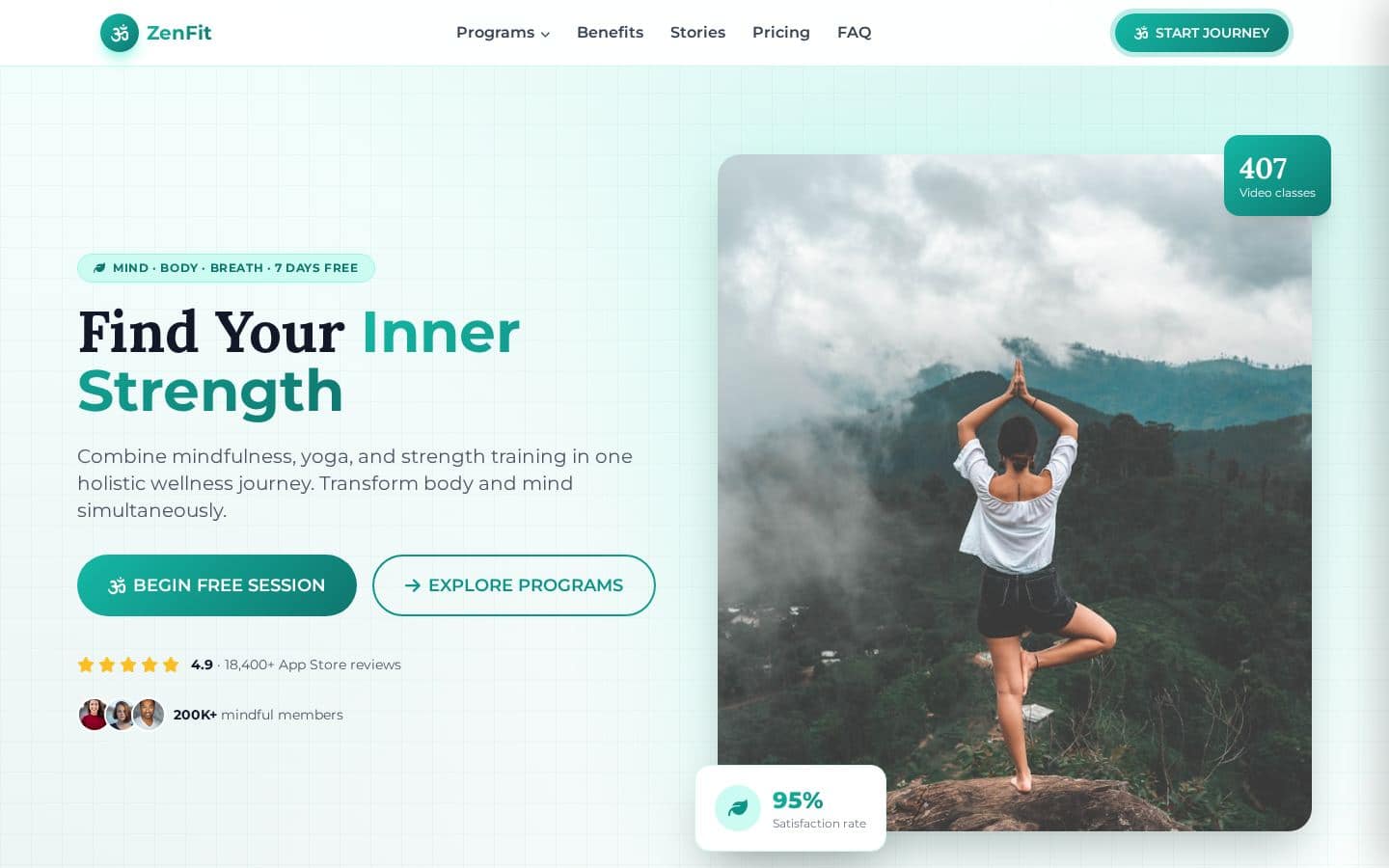 ZenFit - Holistic Wellness & Mindful Fitness