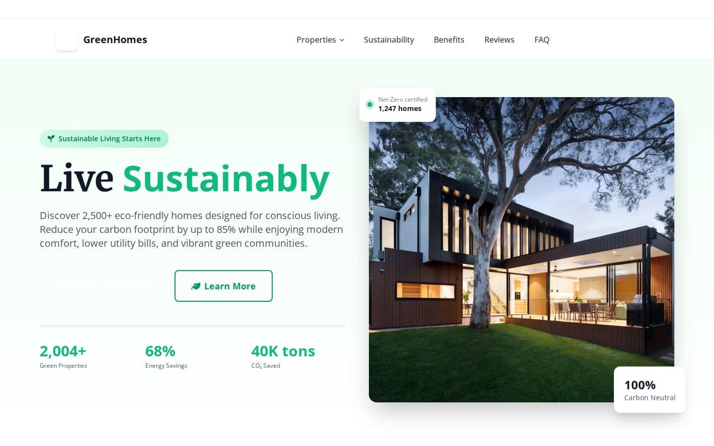 GreenHomes - Sustainable Real Estate