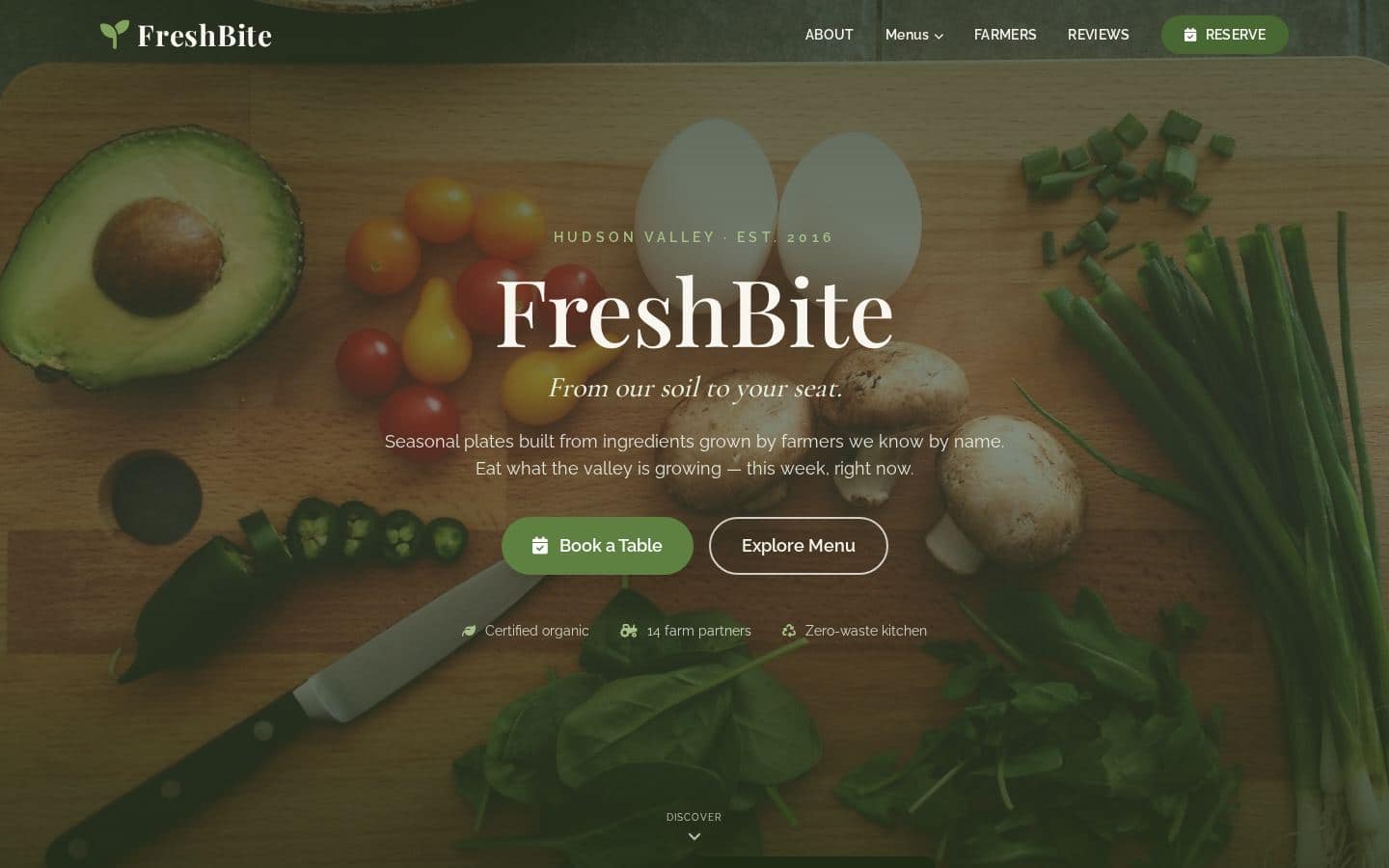 FreshBite - Farm-to-Table Dining