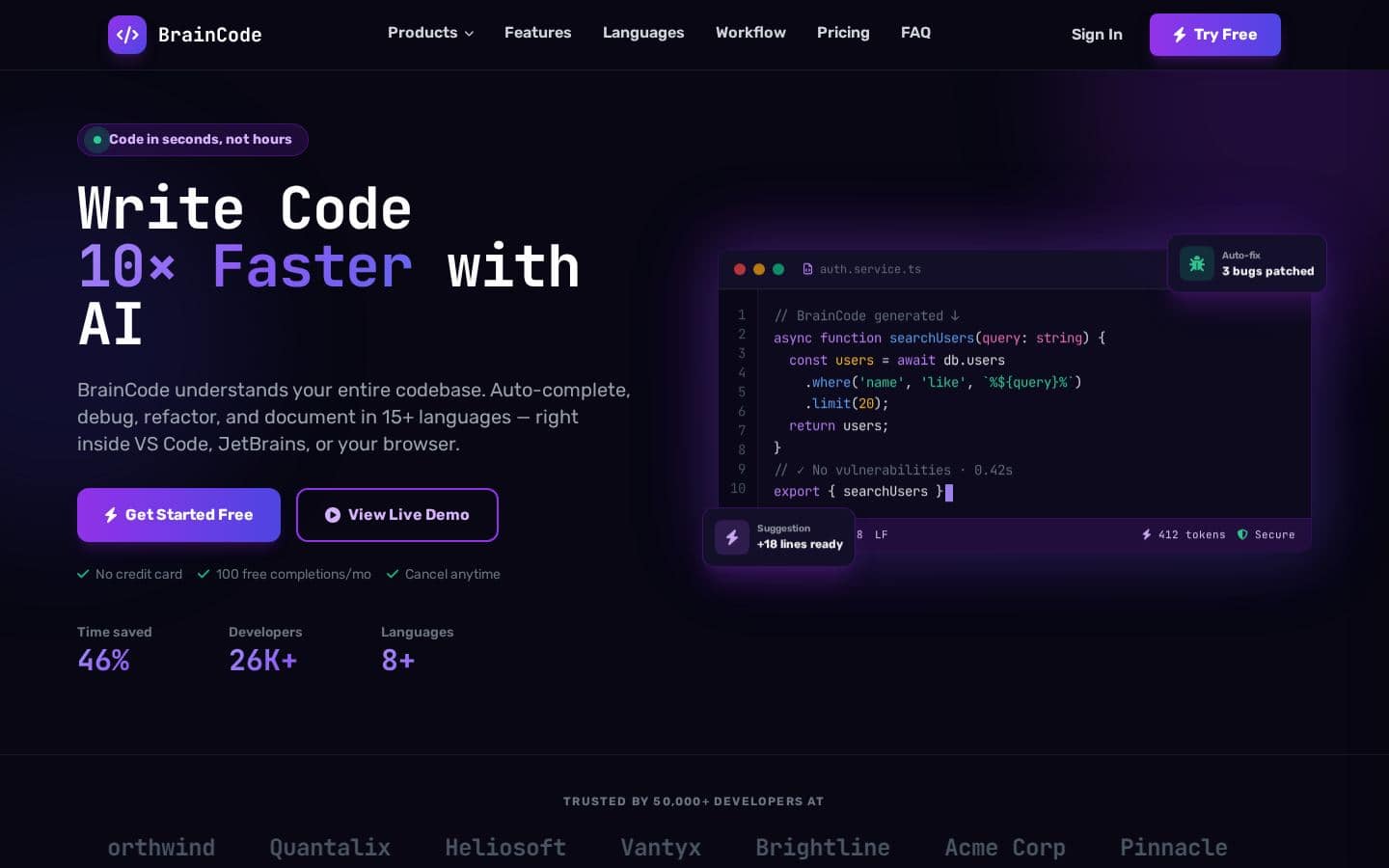 BrainCode - AI-Powered Code Generation