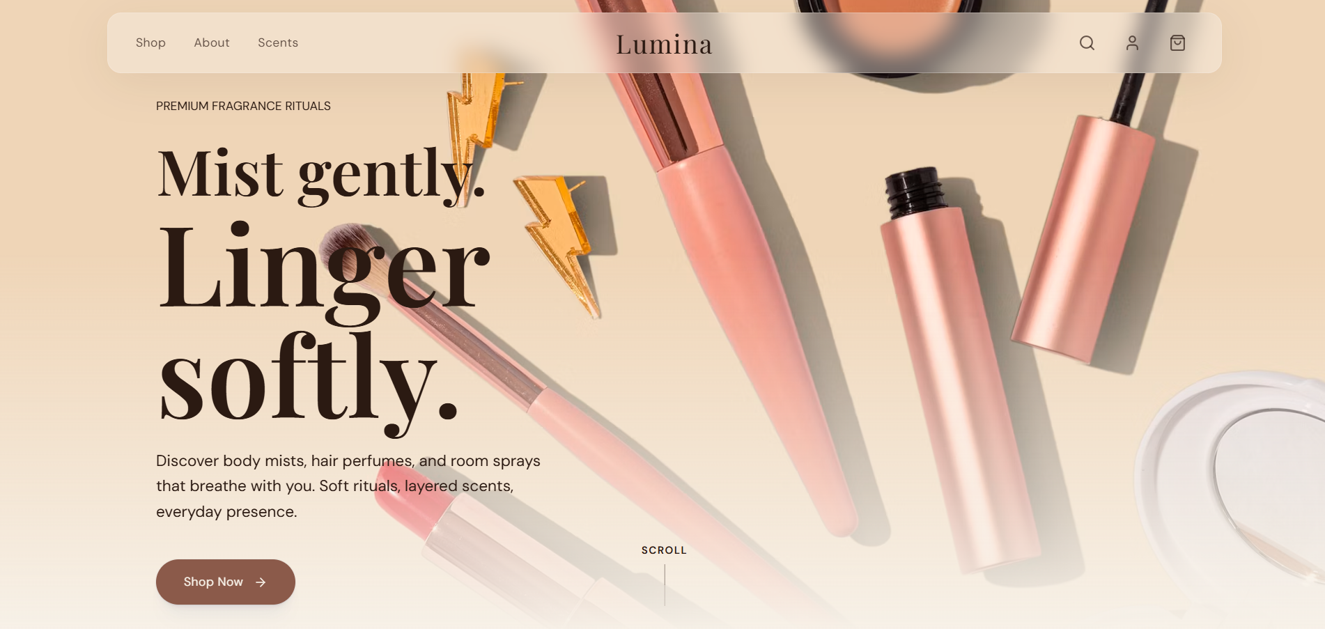 Lumina Fragrance Premium Next.js Ecommerce Landing Template
